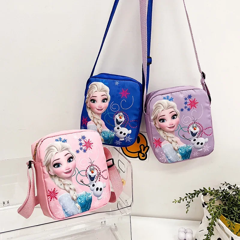 

MINISO Disney Frozen Satchel Elsa Cartoon Princess Messenger Cute Bag Hot Toys for Christmas and New Year Gifts for Children