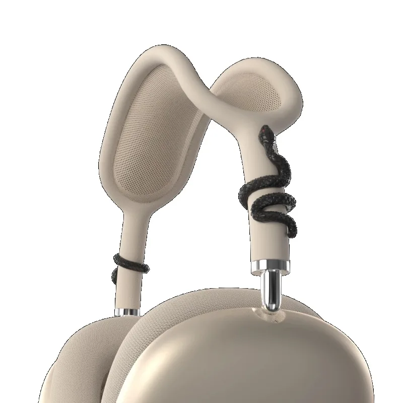 Фото Чехол для Airpods Max с черной змеей Y2k, защитный чехол для наушников, украшение, чехол для наушников Airpods Max, аксессуары для AirpodsMax №2