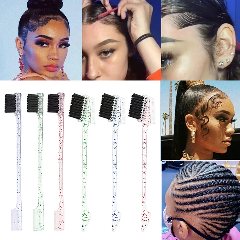 

Double Sided Edge Control Hair Comb Beautician Facial Care Three Purpose Makeup Brush Household Eyebrow Comb Makeup Tool