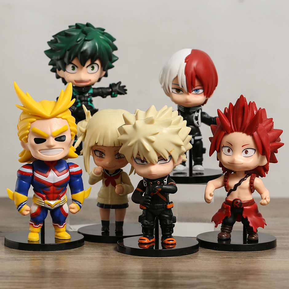 

Мой герой Академия мидория Izuku Bakugou Katsuki Todoroki Shoto Kirishima Eijiro химико Тога все могут Фигурки ПВХ куклы 6 шт./компл.