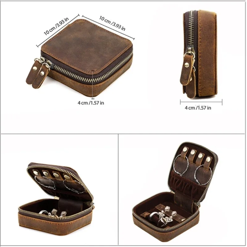 

Cowhides Watch Box Portable Jewelry Travel Case for Men Women Jewelry Accessories Display Case Gifts for Husband