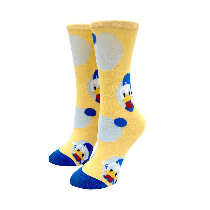 2023 New Disney Kawaii Women Socks Japanese Fashion Cartoon Cute Socks Mickey Minnie Daisy Donald Cotton Harajuku Funny Socks