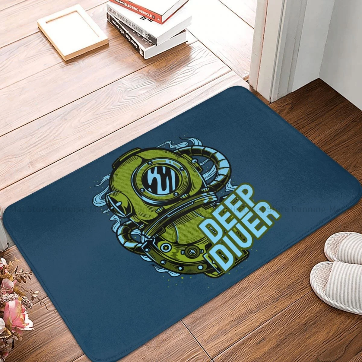 

Dive Scuba Diving Non-slip Doormat Deep Diver Bath Bedroom Mat Prayer Carpet Flannel Modern Decor