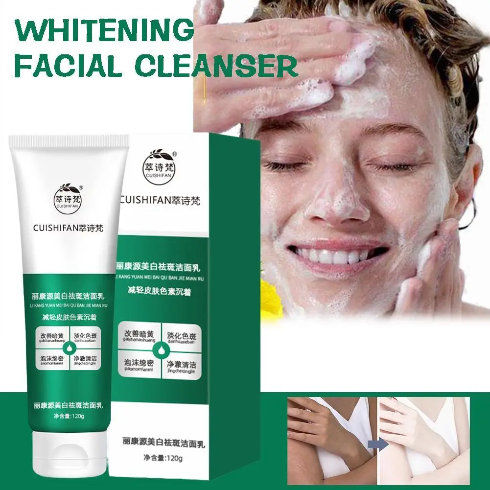 

Cuishifan Whitening And Freckle Facial Cleanser Face Wash Foam Shrink Pores Soothing Oil Control Gentle Cleansing Dark Spots Fad