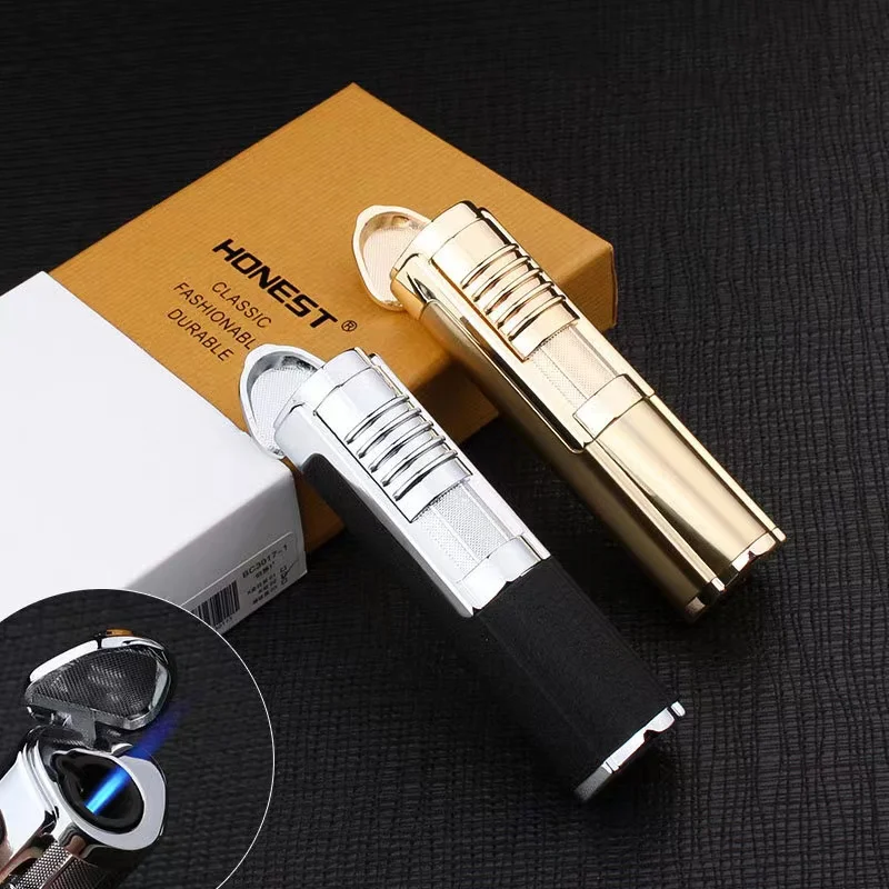 Honest-Outdoor ветрозащитная металлическая портативная плантановая газовая зажигалка