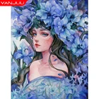 Набор для алмазной мозаики сделай сам, картина 5D с портретом девушки из мультфильма, полноразмернаякруглая вышивка Стразы, домашний декор