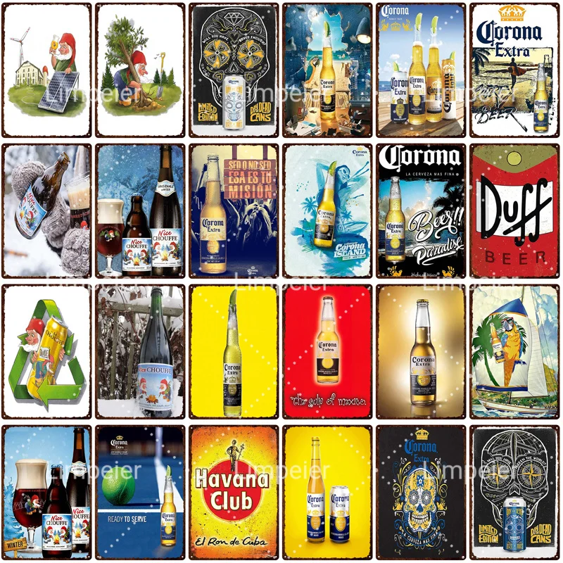 Металлический постер в стиле ретро с изображением алкоголя шампанского |