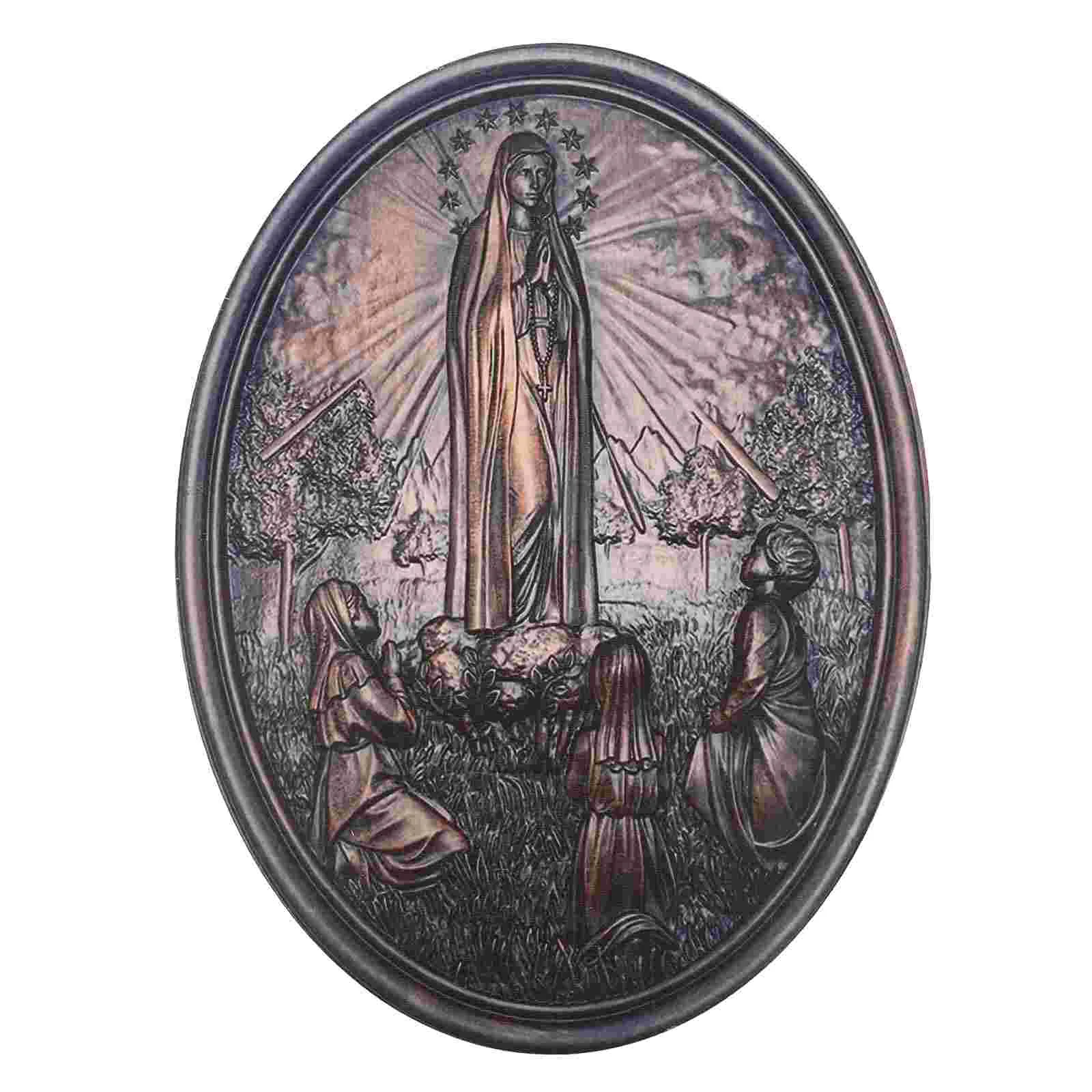 

Plaque Our Lady Wall Wood Catholic Decorchristian Guadalupe Religious Fatima Plaques Wooden Sign Hanging Church Ornaments Signs