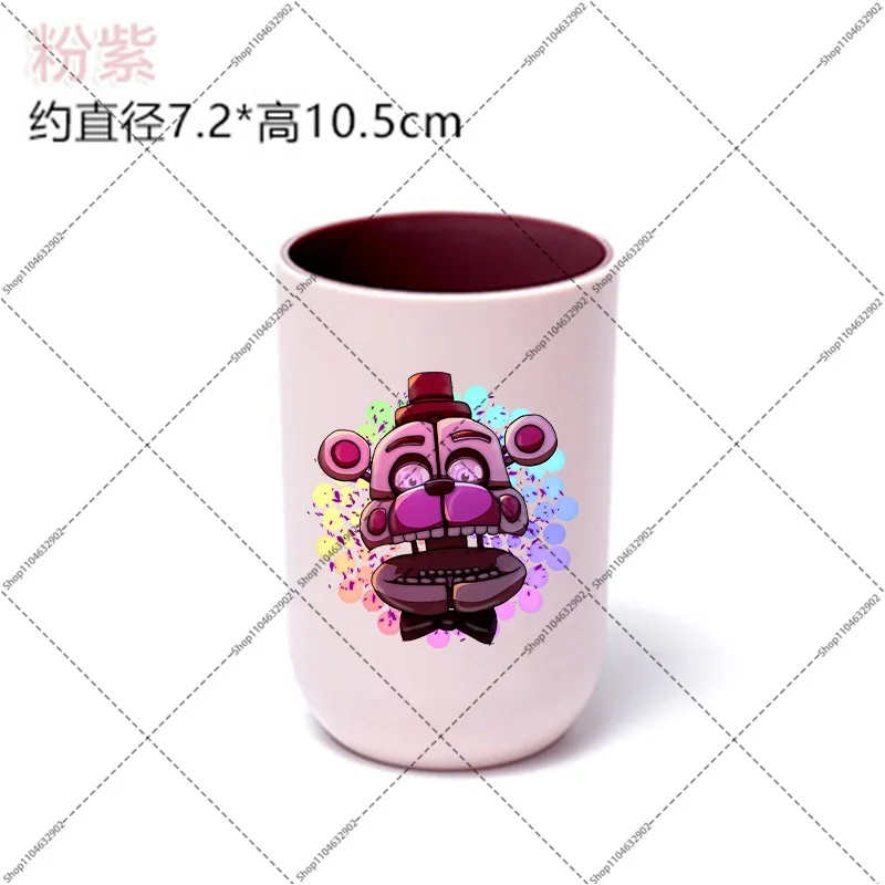 Фото Стакан для зубных щеток FNAF Five Nights At Freddy's, портативные стаканы для воды для мальчиков и девочек, для пар, простые семейные бутылки для воды, подарки для вечеринок №3