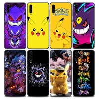 anime pokemon pikachu gengar phone case for samsung a10 e s a20 a30 a30s a40 a50 a60 a70 a80 a90 5g a7 a8 2018 silicone