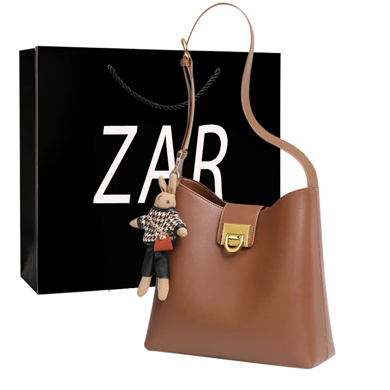 

Women's Bucket Bag 2022 New High Quality Leather Korean Fashion Large Capacity Shoulder Crossbody Bag mobile coin purse Y2k