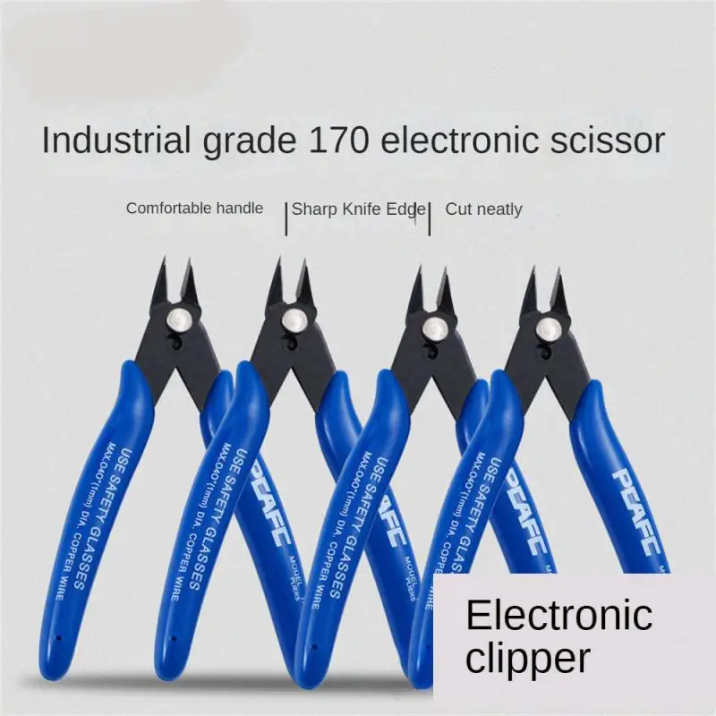 Blue/Red 170 Wire Cutter DIY Trimmer Diagonal Side Cutting Cable Nippers Red Blue Pliers Hand Mini Snips Flush Nipper Trimmer
