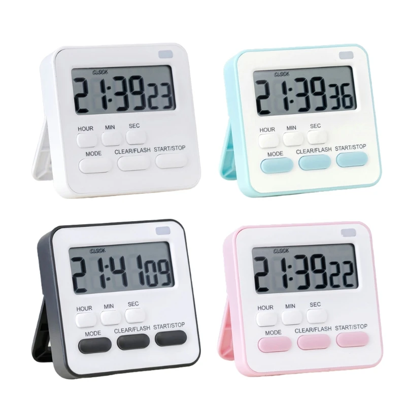 FurnishingNICE Alarm Clock ABS Plastic Digital Kitchen Cooking Timer for Cooking Studying Homework Exercisek Sports Timer