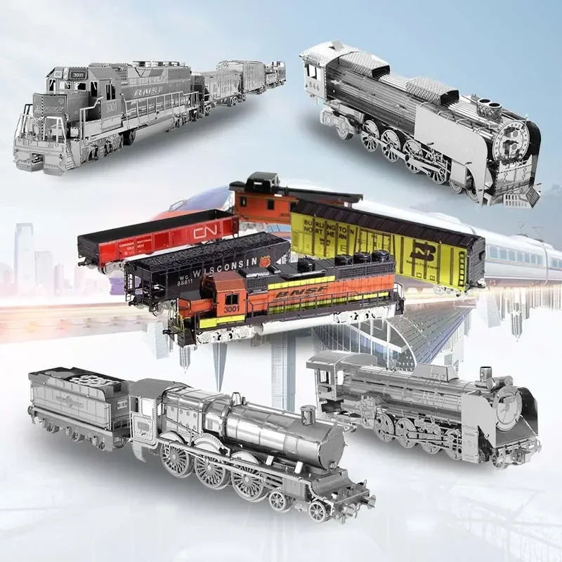 3D металлический пазл 844 D51 Ретро паровоз Тип 923 Shinkansen Бронированный поезд Сборная