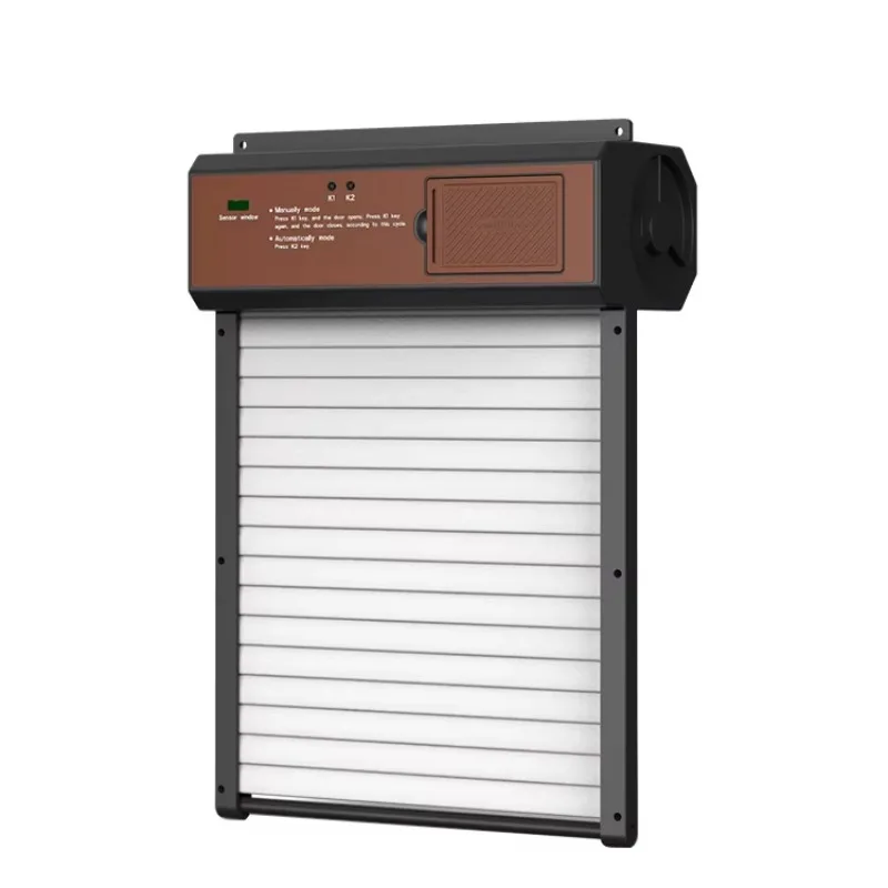 интеллектуальная куриная дверь с рольставней автоматическая курятника