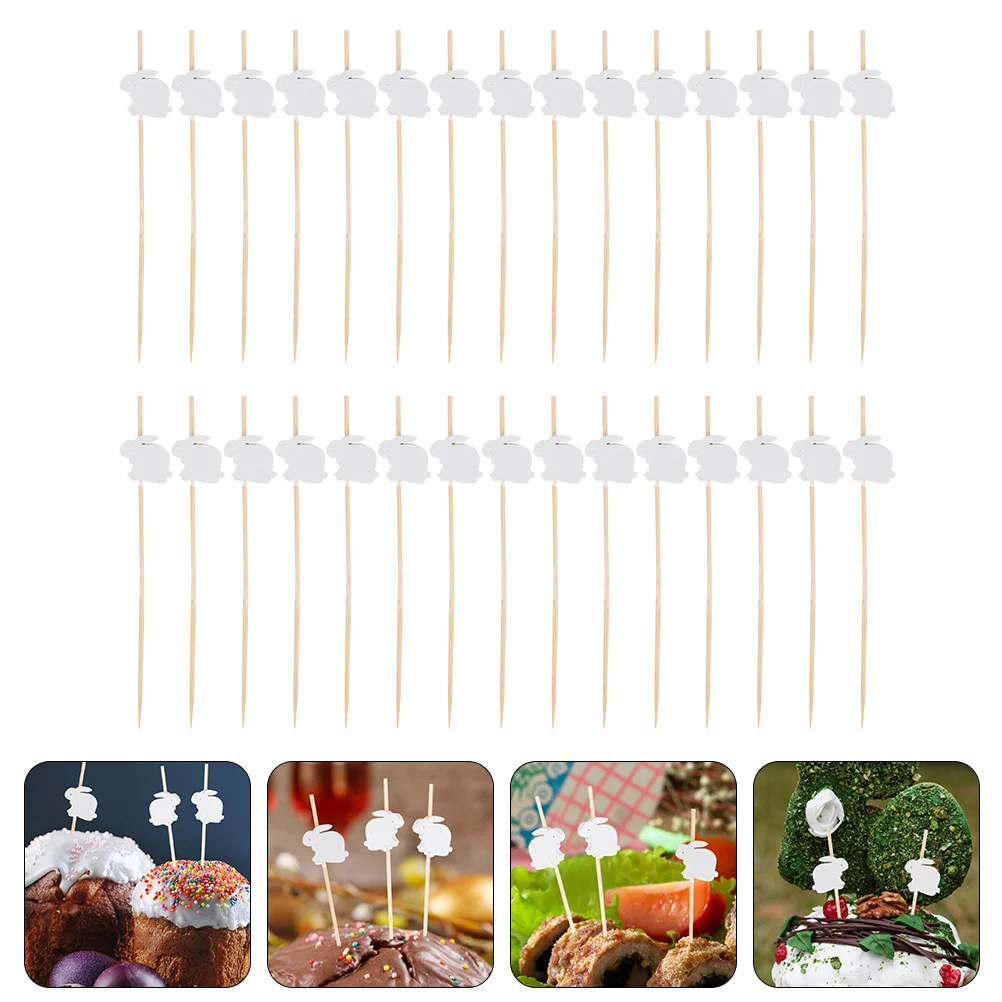 

Picks Easter Cocktail Toothpicks Cake Bunny Sticksskewers Wooden Fruit Rabbit Appetizersparty Kids Sandwich Dessert Decor