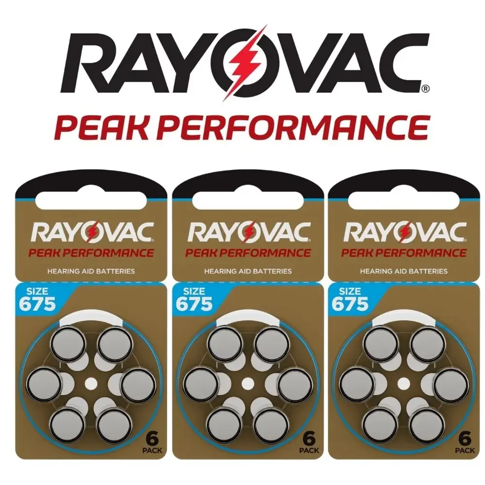 Аккумулятор для слухового аппарата Rayovac PERK 675/A675 1 45 в 675A A675 675 PR44 60 шт.