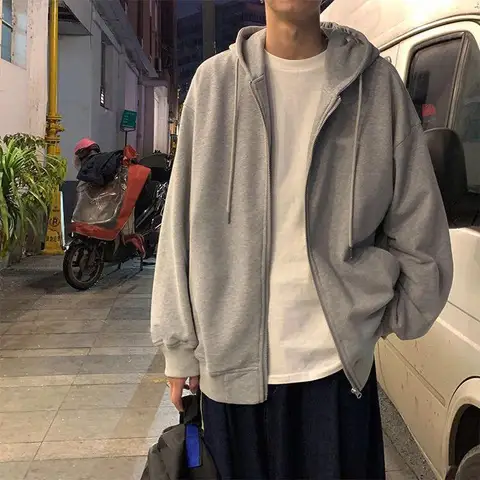 Men Comfy Pure Zip up Hoodies Autumn Fleece Hooded Sweatshirt women Hip Hop Hoodie For Men Classic Hoody Pullover Tops white