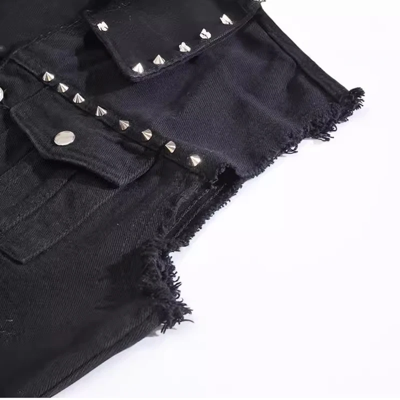 Жилет Maxulla мужской джинсовый хлопковая безрукавка в стиле панк/Ретро Уличная