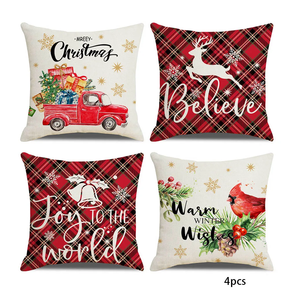 

4 шт. рождественское искусственное украшение для защиты от пыли, многоразовые атмосферы, праздничное украшение, диван-кровать, стул