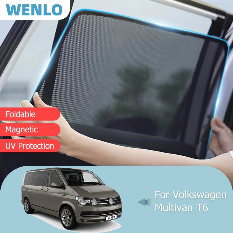 

For Volkswagen Multivan T6 2006-2019 Front Windshield Car Sunshade Side Window Blind Sun Shade Magnetic Visor Mesh Curtain Net