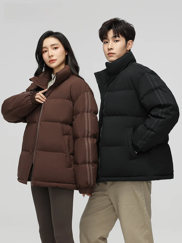 Парная короткая куртка на утином пуху для мужчин и женщин новинка зимы 2024 модное