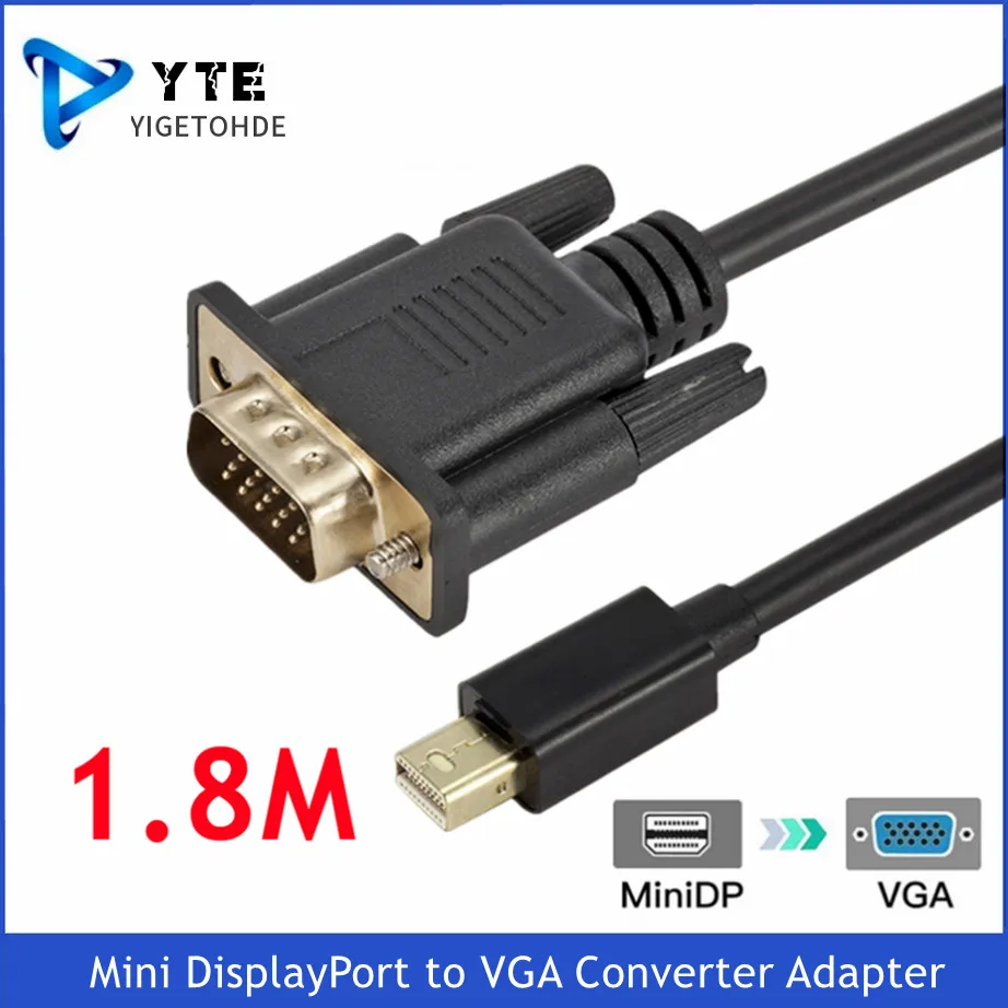 

Кабель-переходник YIGETOHDE с Mini DisplayPort на VGA, 1,8 м