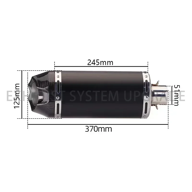 Универсальный 51 мм выхлопная труба мотоцикла Escape Moto модифицированный глушитель