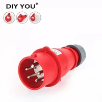 16a 5 pin ip44 015x 220v 415v waterproof malefemale connectors european electrical connector aviation power industrial plug s