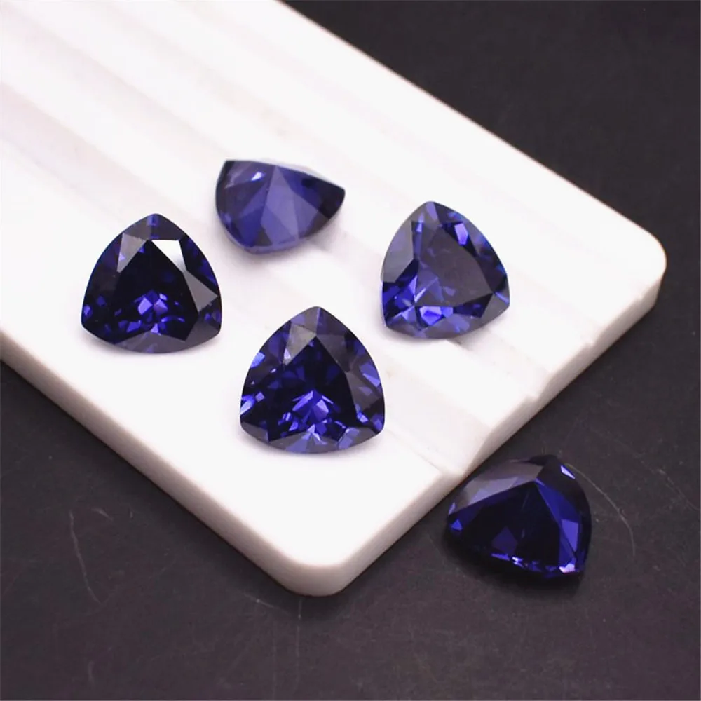 

High Quality Tanzanite Triangular Faceted Gemstone Trilliant Cut Blue Tanzanite Gem TZ049