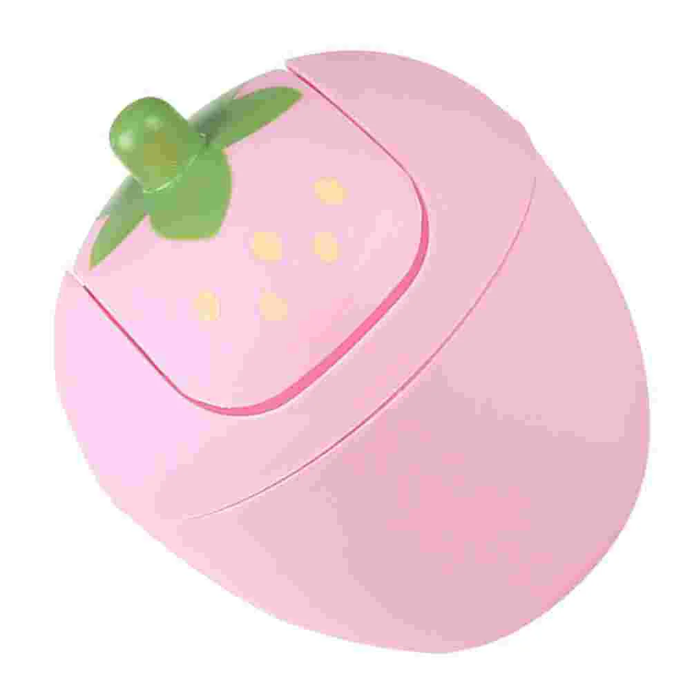 

Trash Can Bin Mini Garbage Waste Desktop Table Lidstrawberry Basket Desk Small Tiny Countertop Cute Kitchen Swing Container