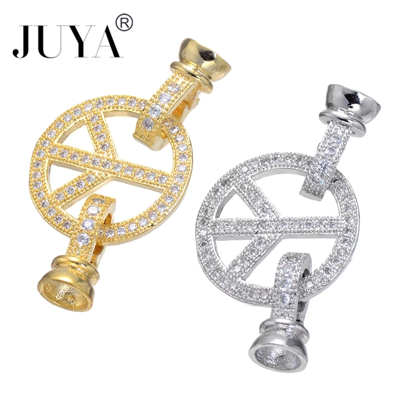 

JUYA Cubic Zirconia Fastener Lobster Clasps Hooks Charm Connectors DIY Handmade Jewelry Finding Accessories For Bracelets Making