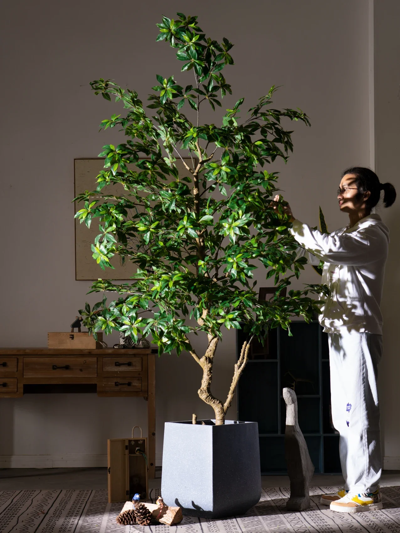 Дерево с искусственными цветами подвесной колокольчик имитация дерева Ma Zui