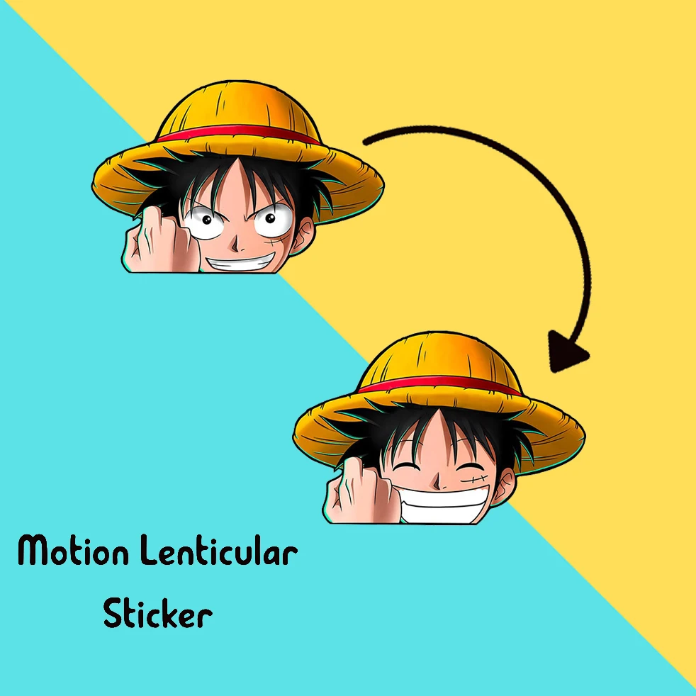 

Luffy Motion Sticker Anime Peeker Stickers Waterproof Decals