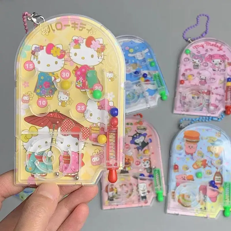 

Sanrio hellokitty mymelody Cinnamoroll, ретро трендовые игрушки, японская мультяшная мини-машина для пинбола, брелок, подвеска