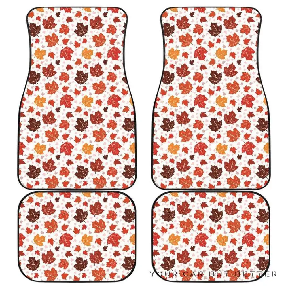 

Colorful Maple Leaf Pattern Front And Back Car Mats 045109