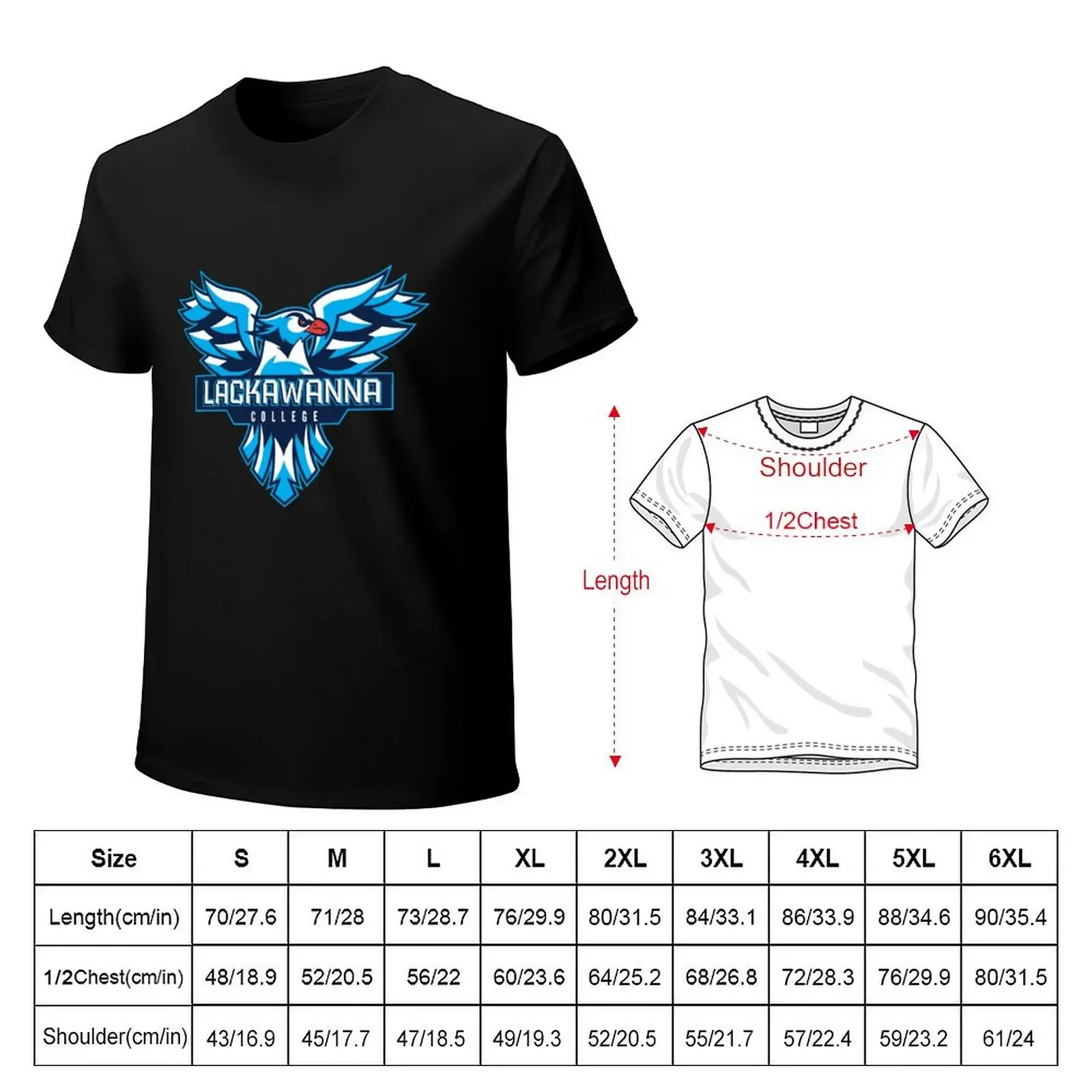 Футболка Lackawanna College cyan Double Wing Falcon (e-sports) летние топы черные мужские футболки с
