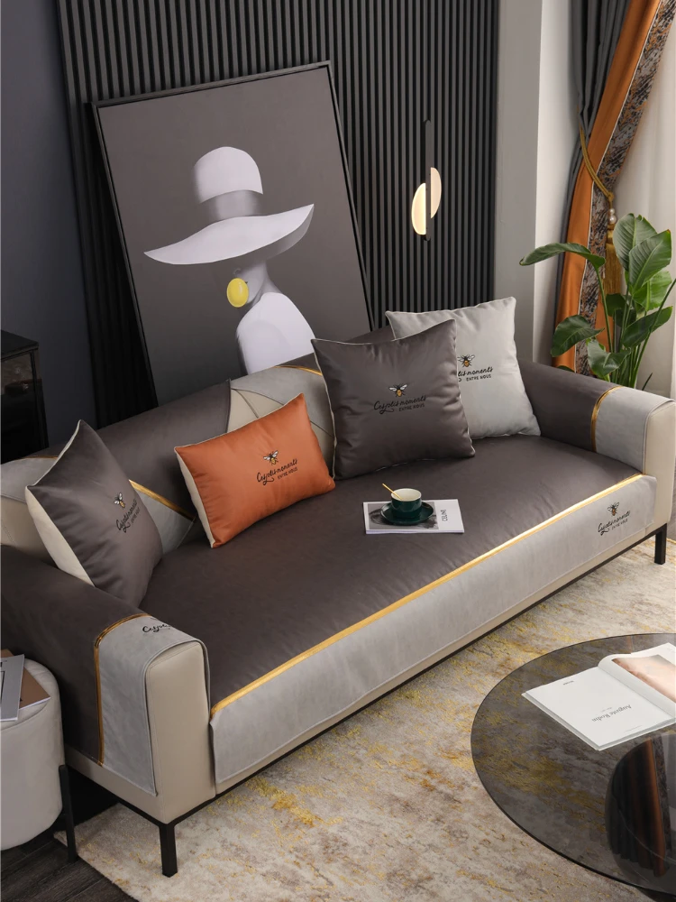 

Waterproof Technology Cloth Sofa Cushion Four Seasons General Anti Slip Cushion Simple Luxury Sofa Cover Full Cover Cloth Towel