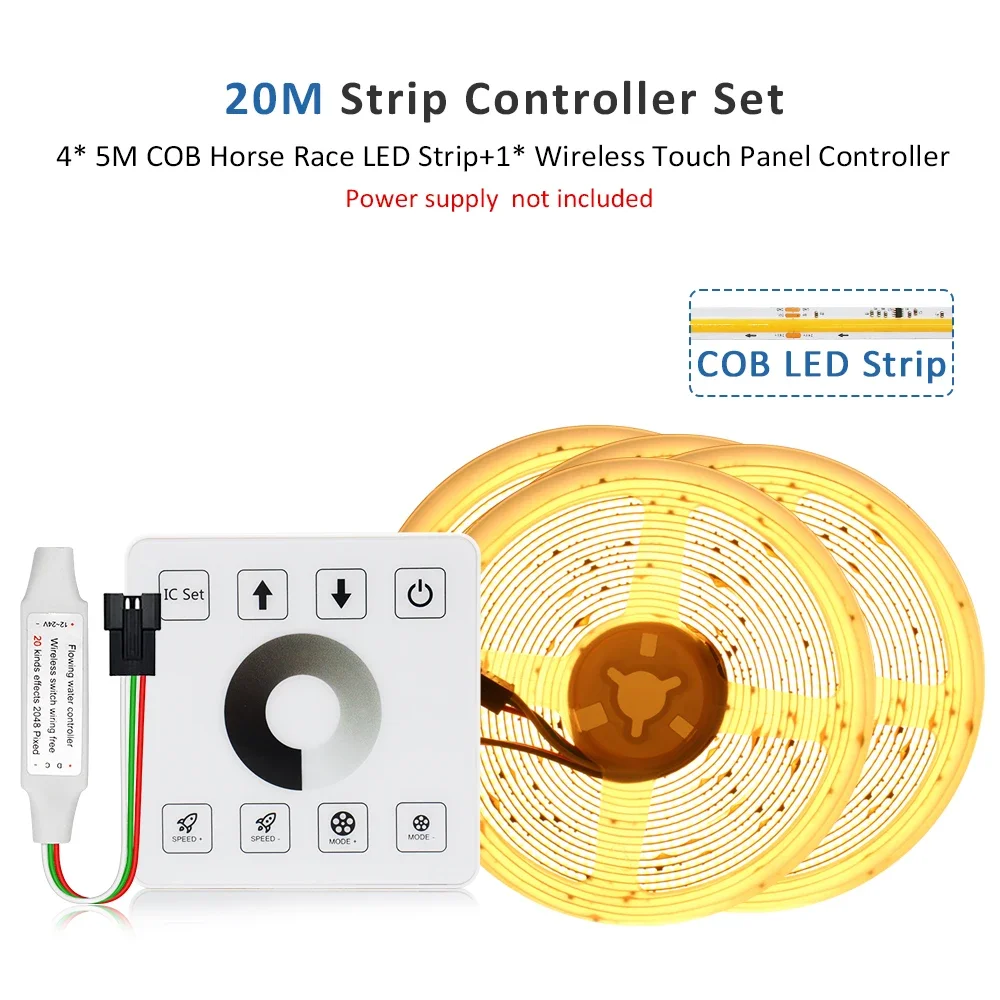 

Светодиодная лента MJJC 24В, 360 LED/м, гибкая, эффект бегущей воды