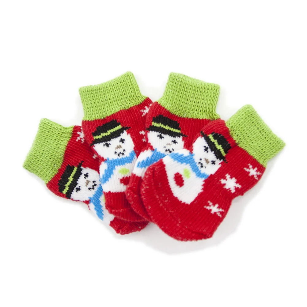

Socks Dogchristmas Paw Petdogs Cat Non Anti Accessories Cover Costume Cats Foot Puppy Cotton Floors Protector Pad Custom Skid
