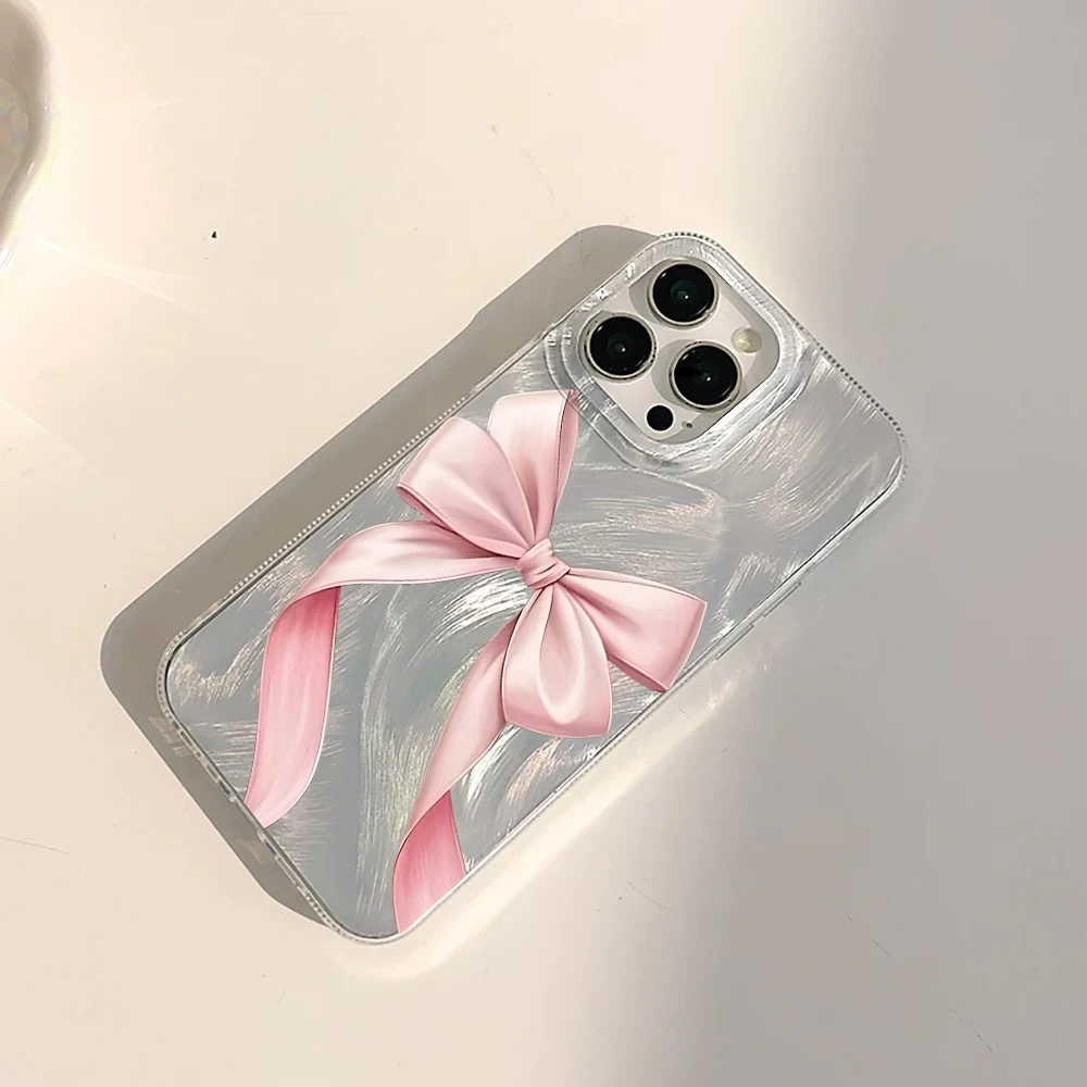 Фото Чехол для телефона Giant Bow с 3D-текстурой перьев, матовый, для iPhone 17 Pro Max, 16, 15, 14 Pro, 13, 12, 11 Pro Max, 7, 8 Plus, XR, 16, 17E №5