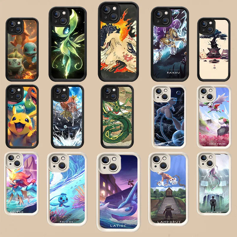 WB-22 Покемон Белый ступенчатый чехол из ТПУ для Huawei Pura70 mate50 P60 50 40 nova 11 10 9 Y90 Pro