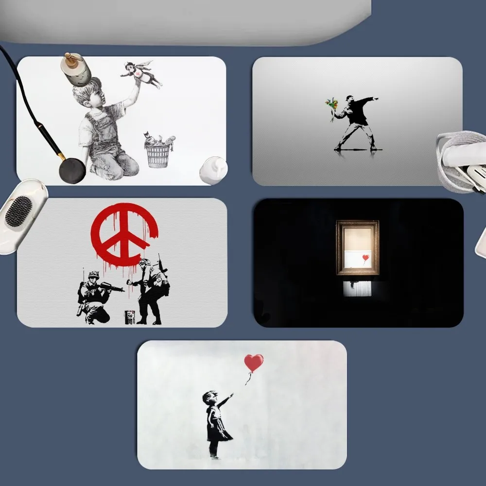 Бэнкси Девушка с воздушным шаром Художественный напольный коврик