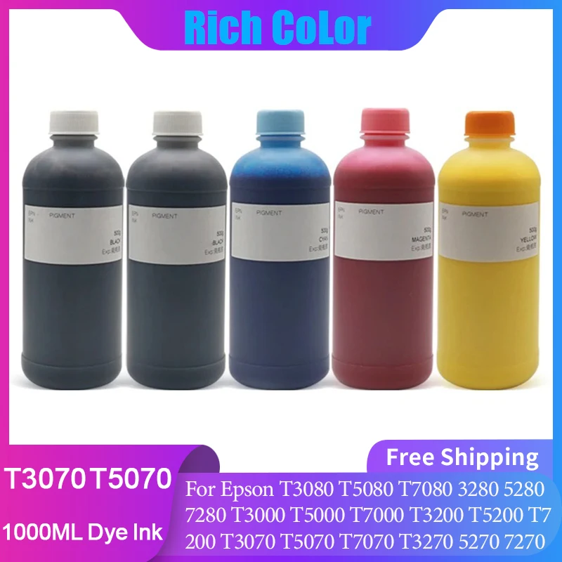 1000 мл красящие чернила для Epson T3080 T5080 T7080 3280 5280 7280 T3000 T5000 T7000 T3200 T5200 T7200 T3070 T5070 T7070 T3270