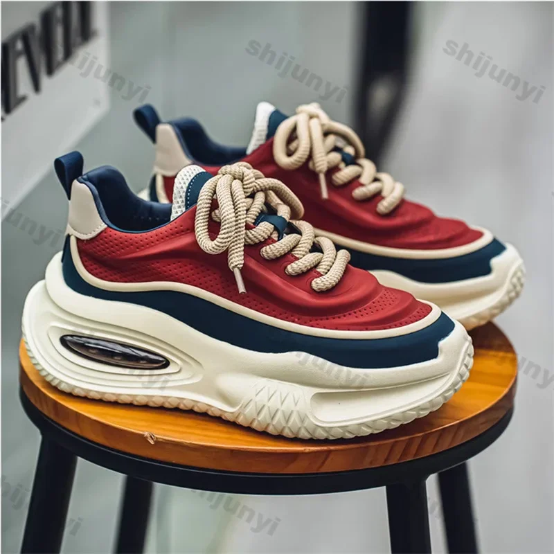 Men's Sneakers 2025 Spring Autumn Casual Shoes Fashion Trend Student Anti Slip Comfort Lace Up Outdoor Breathable Running