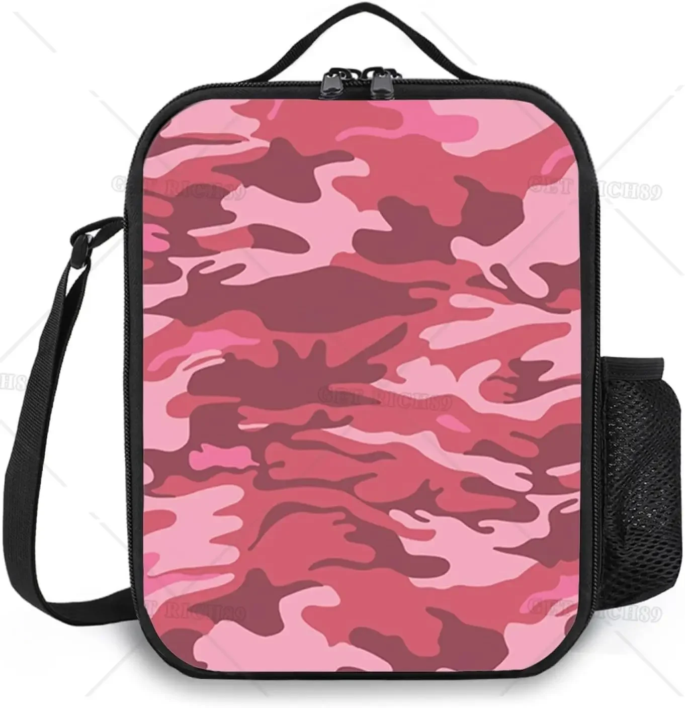 Сумка для ланча с ремешком мужчин и женщин многоразовый Камуфляжный мешок обеда