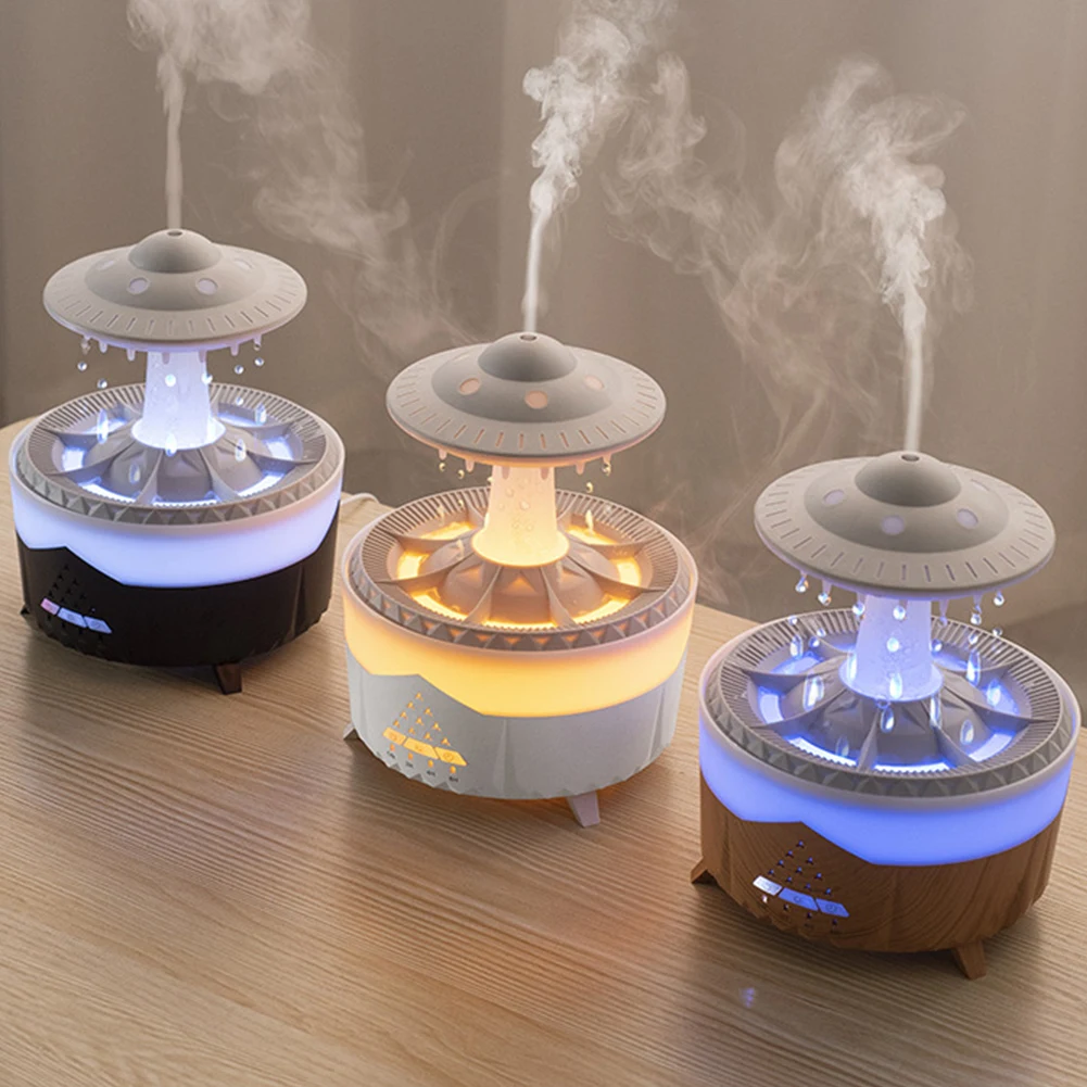 

350ML Aroma Diffuser Air Humidifier UFO Oil Diffuser Car Purifier with LED Light Lamp Difusor Aromatic Anion Mist Mist Sprayer