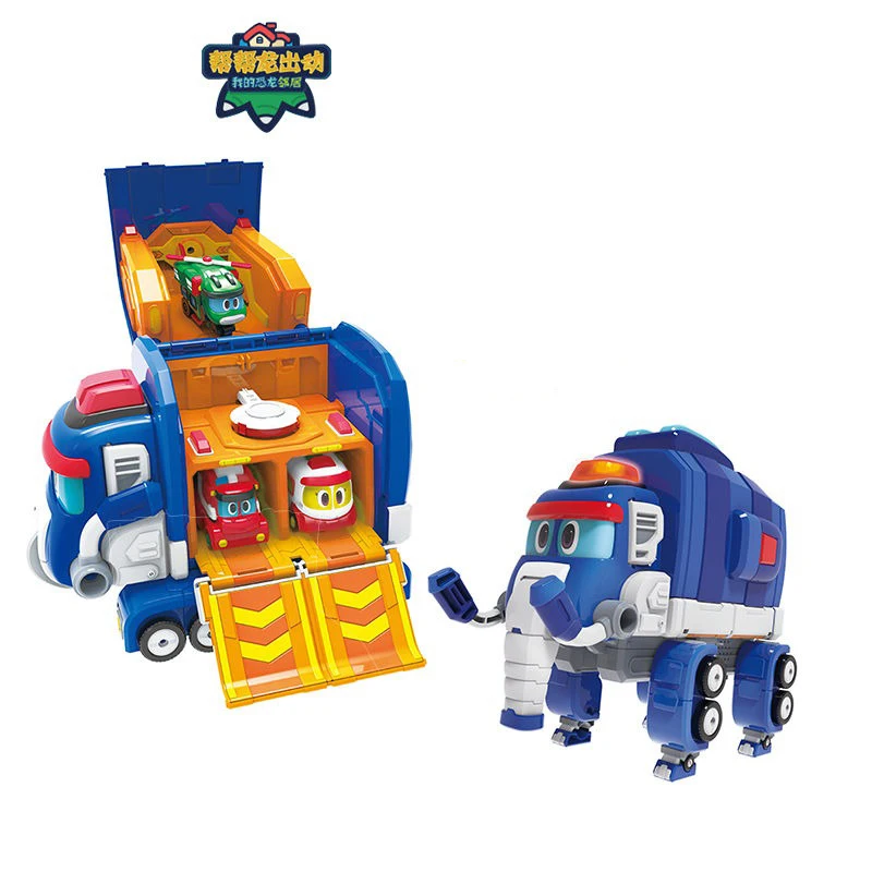 Фото Горячая новинка: Фигурка-трансформер Gogo Dino Car Rex Ping Tomo, робот-динозавр, игрушка-подарок №3
