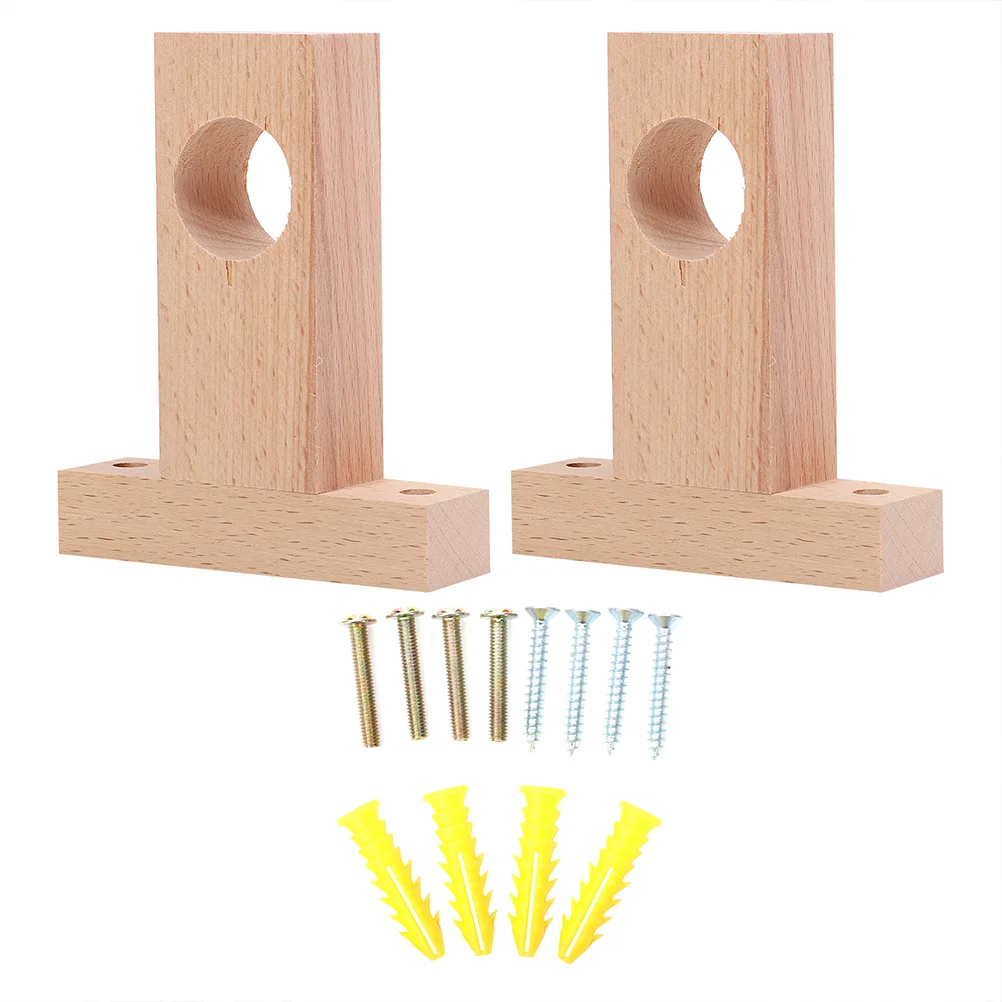 

2pcs Rod Fixing Bracket Drapery Rod Brackets Ceiling Mounted Curtain Rod Curtain Pole Hook Towel Rod Bracket