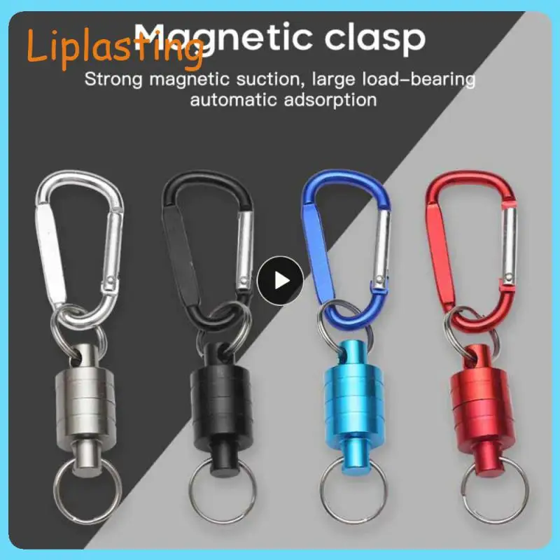 

Strong Magnetic Carabiner Aluminum Alloy Keychain Outdoor Camping Climbing Quick Release Snap Clip Lock Buckle Fishing Tool Hot